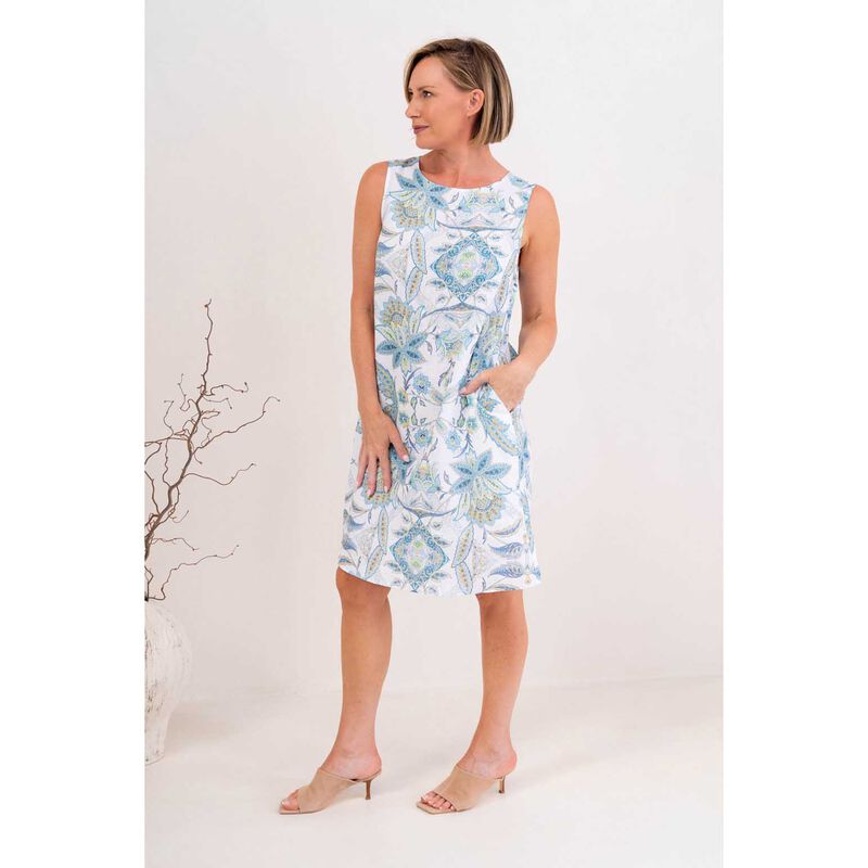 See Saw 100% Linen Sl Shift Dress image number 3